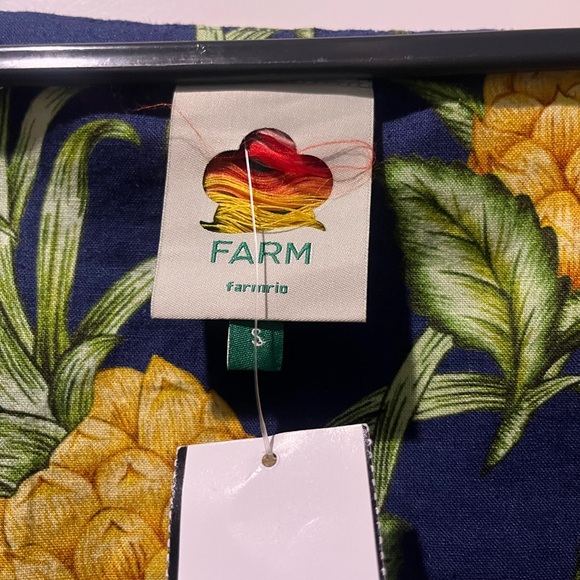 NWT Farm Rio Delicate Pineapple Minidress (S) - Picture 4 of 10